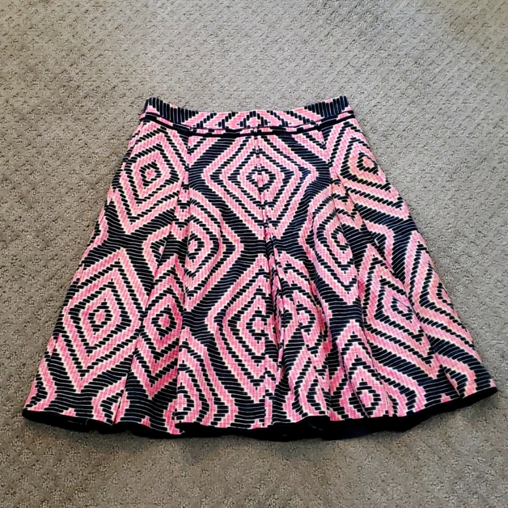 Tory Burch Pink and Navy Skirt Size 4